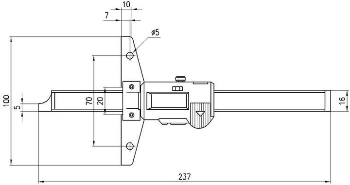 Actual product image Mitutoyo Depth gauge (15 cm)