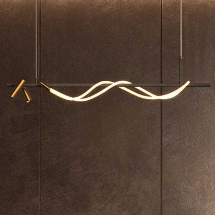 Actual product image Maytoni Tau LED pendant light, pendant light 42W black warm white (1500 lm)