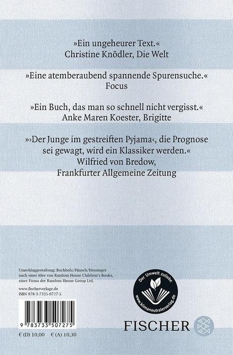 Produktbild Der Junge im gestreiften Pyjama (Deutsch, Brigitte Jakobeit, John Boyne, 2023)