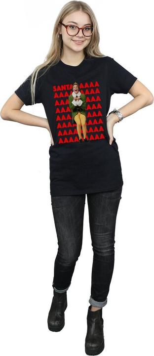 Actual product image Elf Womens/Ladies Buddy Santa Scream Cotton Boyfriend T-Shirt (S)