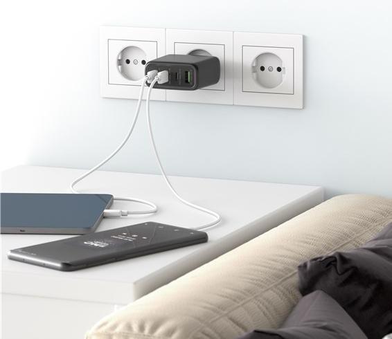 Produktbild Goobay USB-C Multiport Schnellladegerät mit GaN Technologie (68 W)