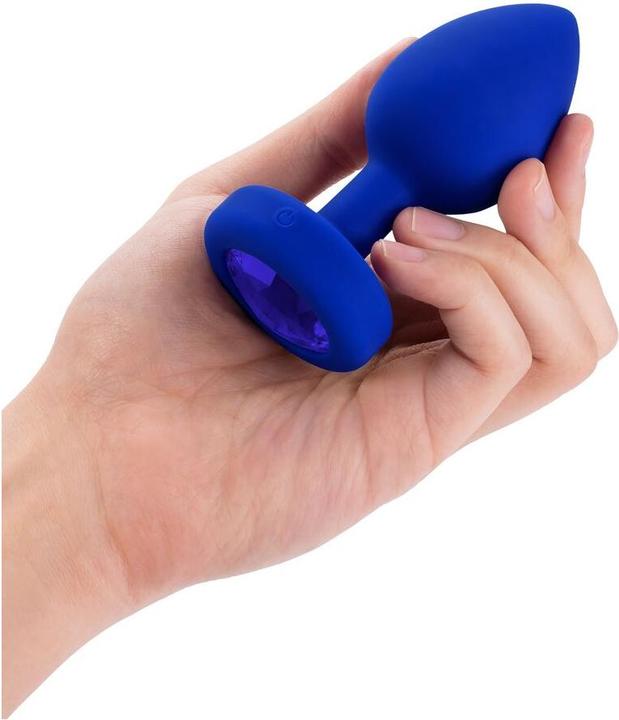 Actual product image B-Vibe Vibrating Jewel Plug L/XL Navy