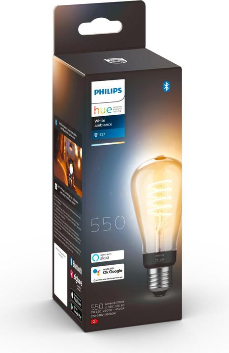 Produktbild Philips Hue Philips E27 Edison (E27, 7 W, 550 lm, 1 x, G)