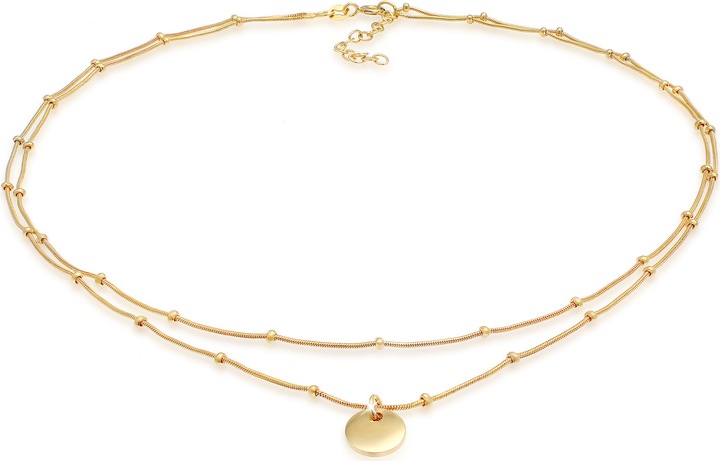 Produktbild Elli Choker Layer Plättchen Kugelkette (Sterling Silber, 38 cm)