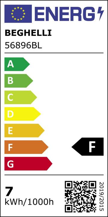 Energie-Label Beghelli 56896BL Energiesparlampe 7 W E27 F (E27, 700 lm, 1x)