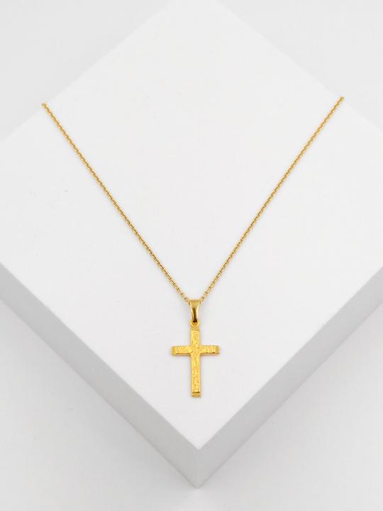 Image du produit Muau Pendant cross yellow gold 750, 26x12x2mm (Or jaune 750/18K)