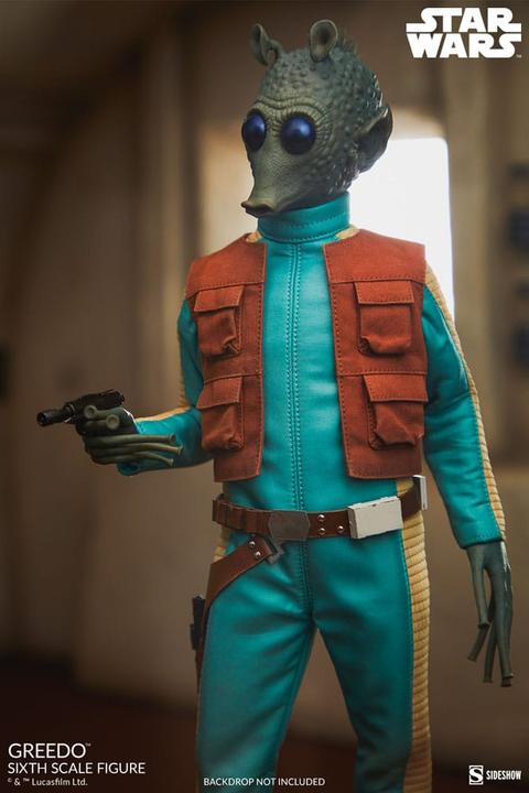 Actual product image Sideshow Star Wars Scum & Villainy action figure 1/6 Greedo 30 cm