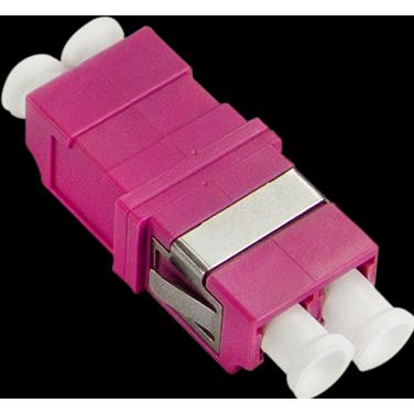 Thumbnail - LogiLink Glasfaser Kupplung LC Duplex Multimode, ohne Flansch, violett (Netzwerk Kupplung), Netzwerk Zubehör