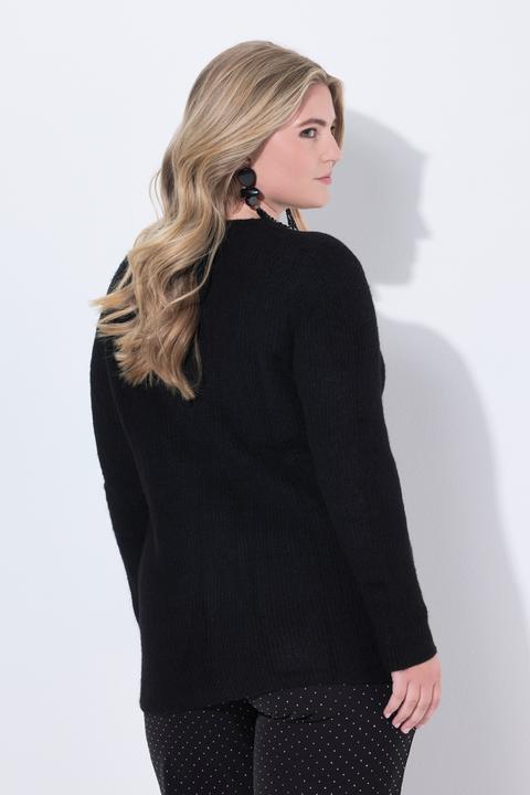 Actual product image Miamoda Strickjacke, Straight Fit, 3D-Rose als Verschluss (50, 52)