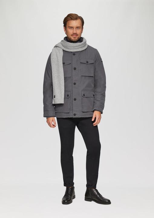 Produktbild S.Oliver Tuch Melierter Strick-Schal mit Logo-Detail