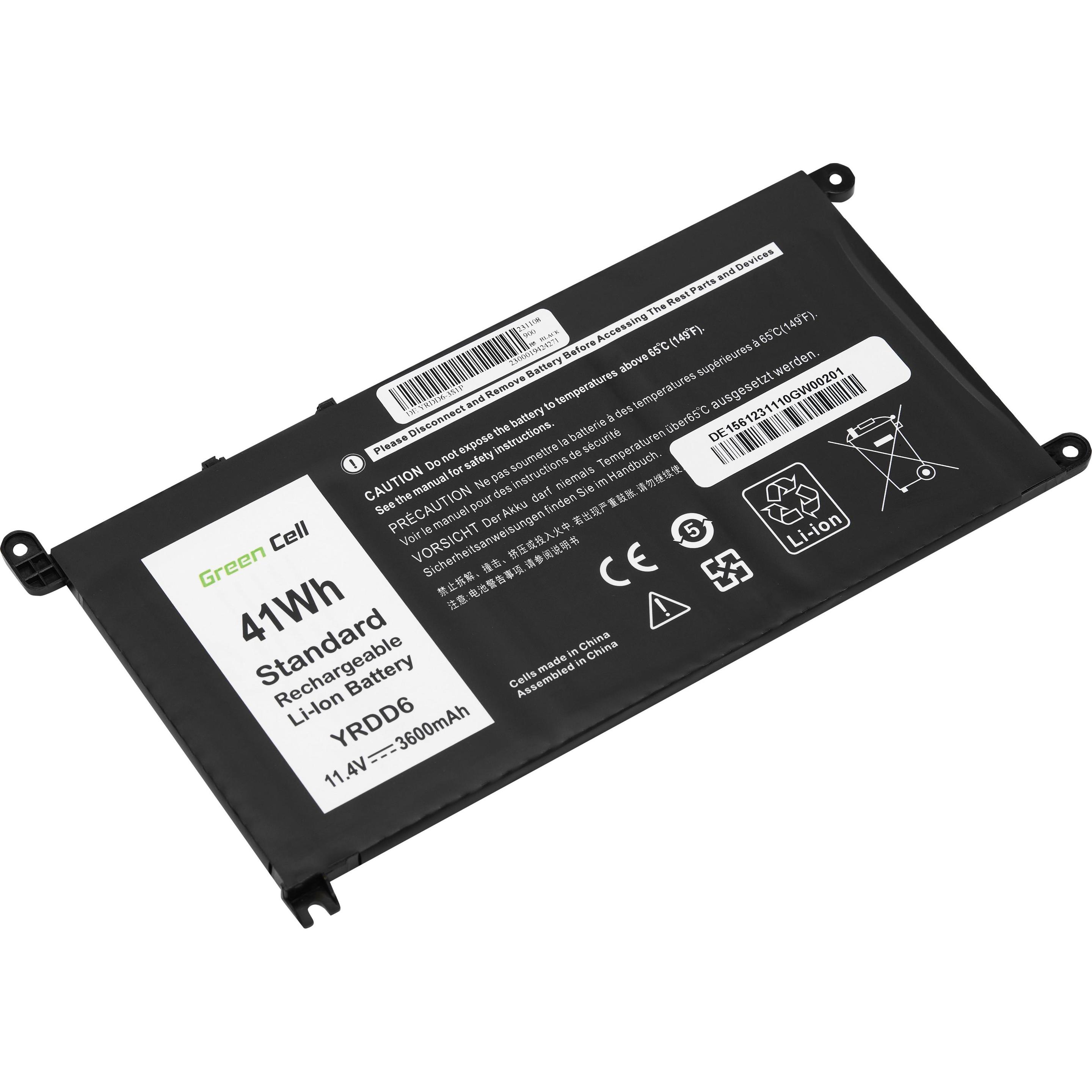 GreenCell Battery YRDD6 1VX1H to Dell Vostro 5490 5590 5481 Inspiron 5481 5482 (1 Zellen), Notebook Akku