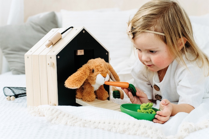 Actual product image small foot Rabbit hutch with run