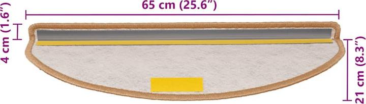 Immagine prodotto vidaXL Stufenmatte (65 x 21 cm)