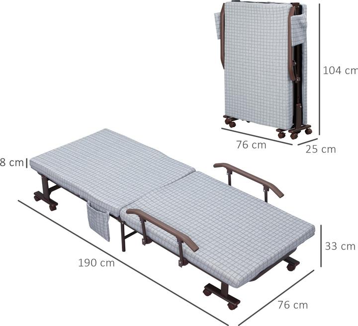 Actual product image Homcom Folding bed (76 x 190 cm)