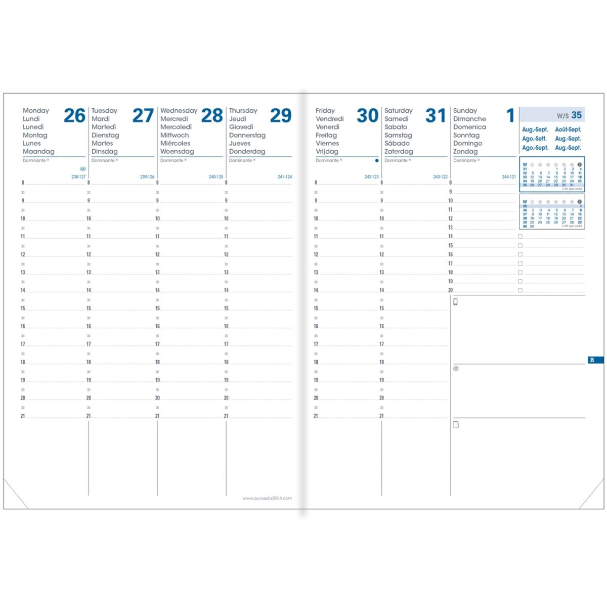 Thumbnail - Quo Vadis, Kalender, Agenda Pre 777 SD Everest (21 x 27 cm, Harter Einband, Deutsch)