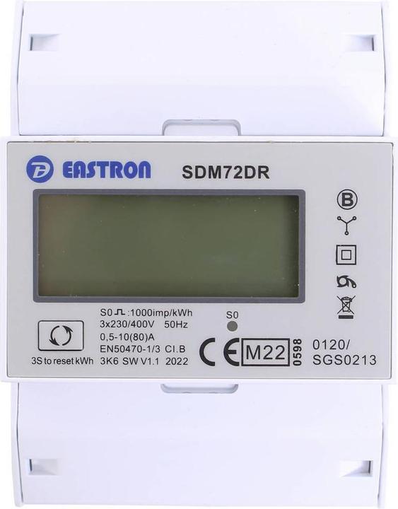 Counttec SDM72DR Drehstromzähler digital 80 A MID-konform: Ja 1 St.