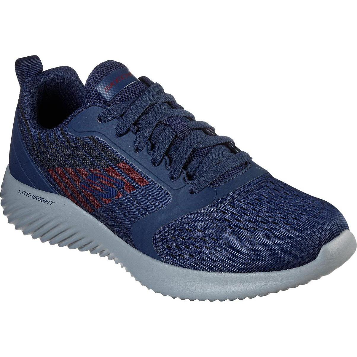 Skechers, Herren, Sneaker, Schnürschuhe, Blau, (41)