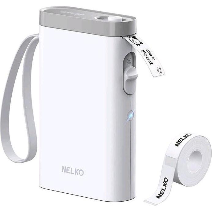 Nelko P21 thermal label printer (white) (203 dpi), Etikettendrucker, Weiss