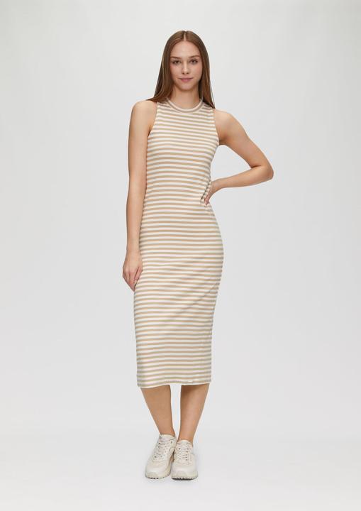 Image du produit s.Oliver Kleid Geschlitztes Rippkleid mit Rundhalsausschnitt (XL)