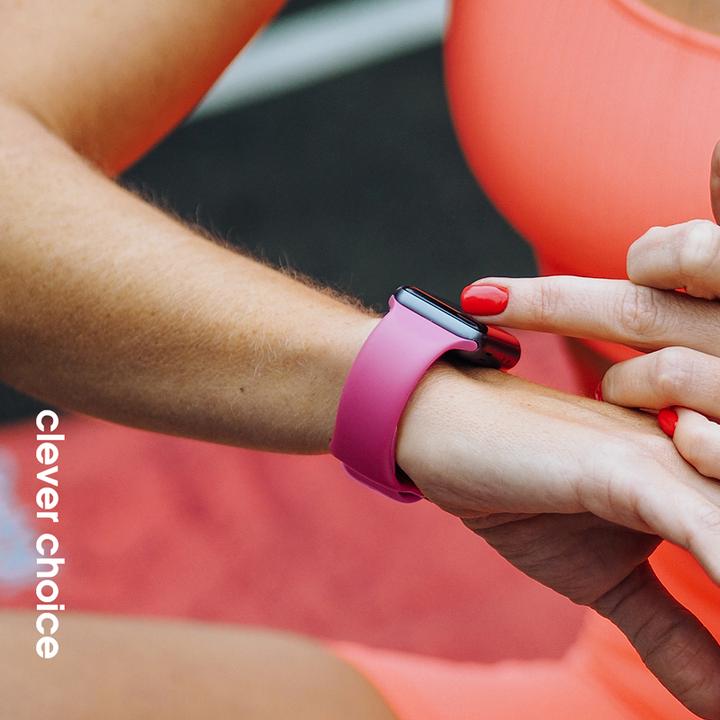 Actual product image Crong Liquid - Apple Watch Armband 38/40/41 mm (rosa) (Liquid silicone)