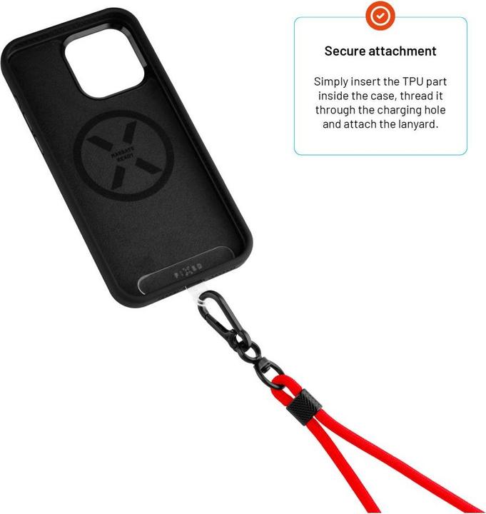 Image du produit Fixed Lanyard universel pour téléphone portable, rouge