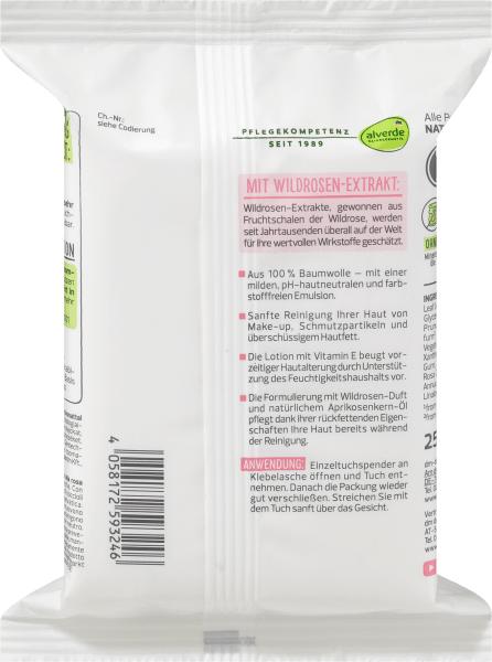 Produktbild dm alverde Reinigungstücher Bio-Wildrose (Reinigungstücher Gesicht)