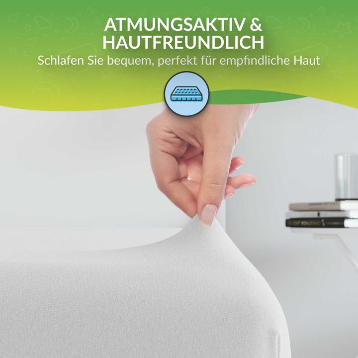 Produktbild Etérea Microfaser Jersey Spannbettlaken (180 x 200 cm, 200 x 200 cm)