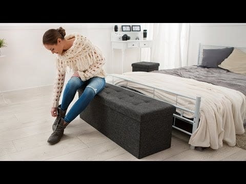 Actual product image tectake Seat chest