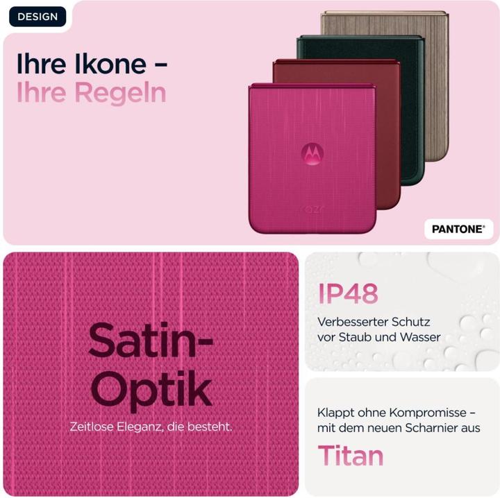 Actual product image Motorola Razr 60 Ultra (512 GB, Pantone Cabaret, 6.96", SIM + eSIM, 5G)