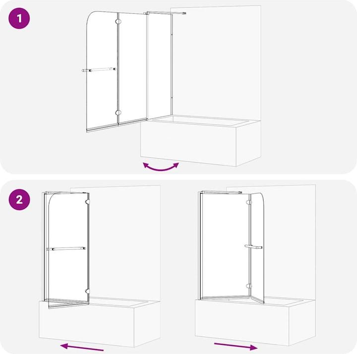 Produktbild vidaXL Duschabtrennung