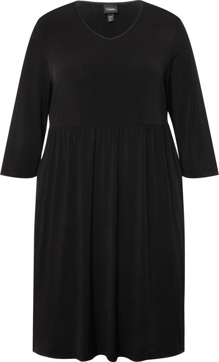 Image du produit Ulla Popken T-shirt long à col tunisien et manches 3/4. Coupe évasée. (50, 52)