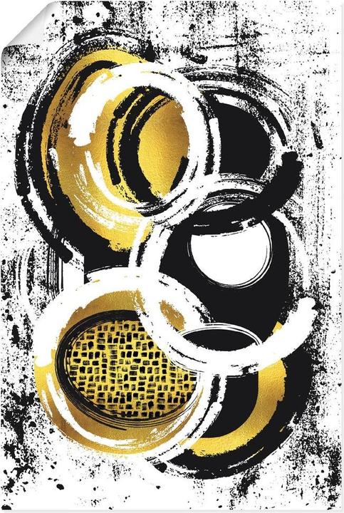 Produktbild Artland Abstrakte Malerei Nr. 2 gold U1ZX (40 x 60 cm)