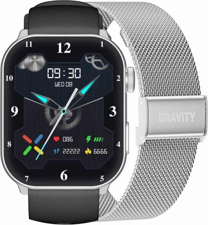 Actual product image Gravity Smartwatch Damski GT28-9 Pasek + Bransoleta Czarno Srebrny