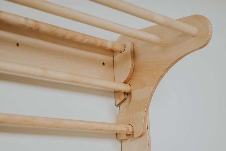 Immagine prodotto Leg&go Set di arrampicata svedese a parete e a triangolo 2in1 in legno naturale