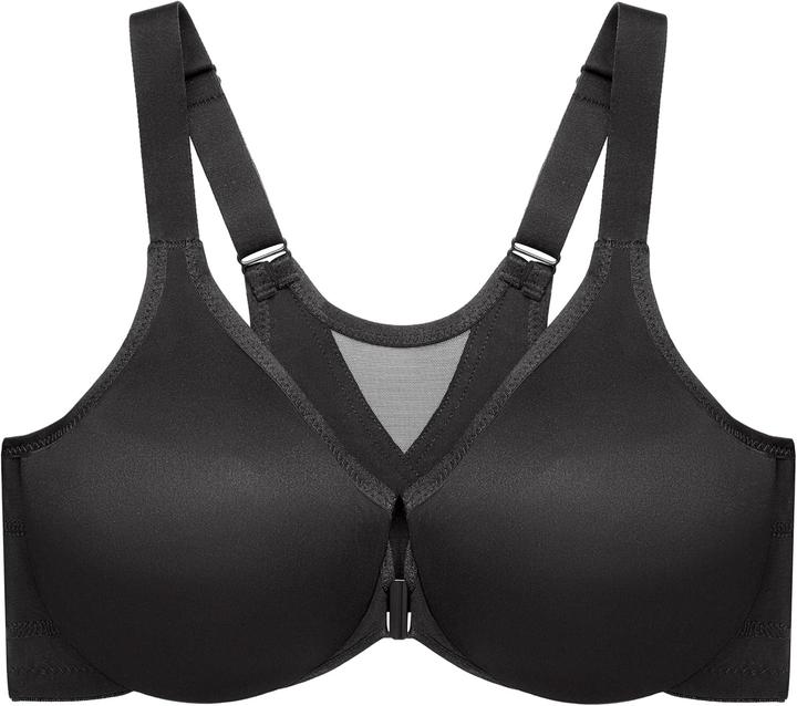 Actual product image Glamorise Wonderwire Front-Closure Posture Back Bra (42 D)