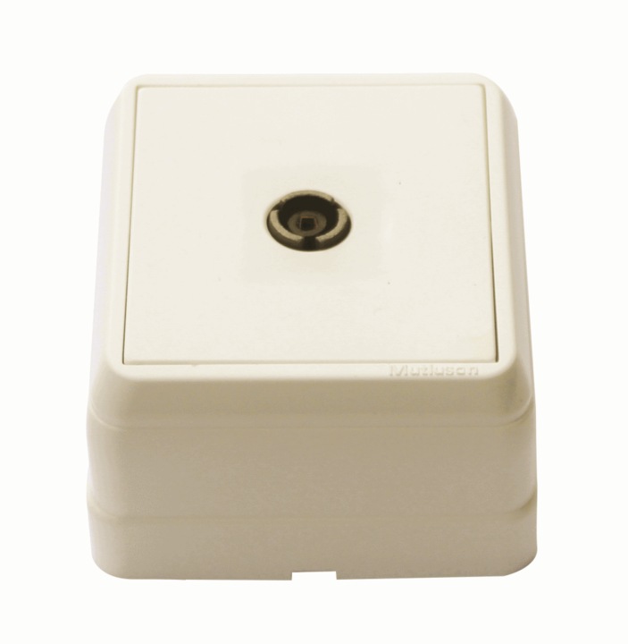 Actual product image Mutlusan Bron TV cable end socket Junction box Antenna plug Surface-mounted White