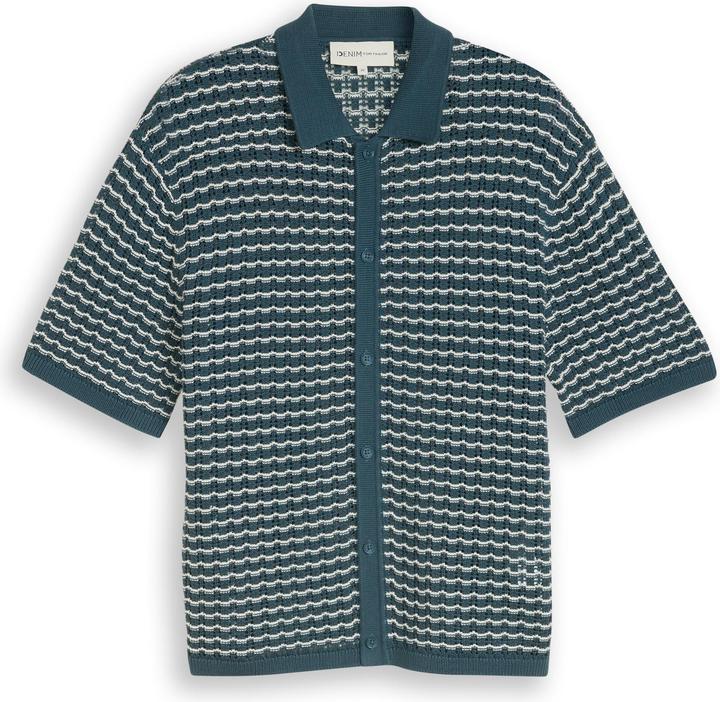 Produktbild Tom Tailor Strick-Poloshirt mit Lochmuster (M, S)