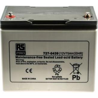 Thumbnail - Rs Pro Blei-Säure Akku AGM 12V 75Ah (12 V, 75000 mAh)