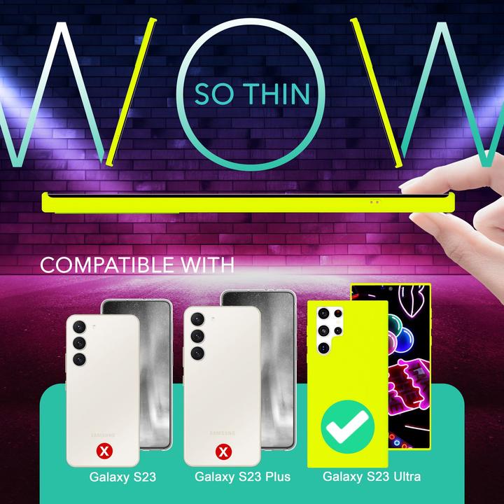 Produktbild Nalia Neon Silikon Hülle mit 2x Displayschutz (Samsung Galaxy S23 Ultra)