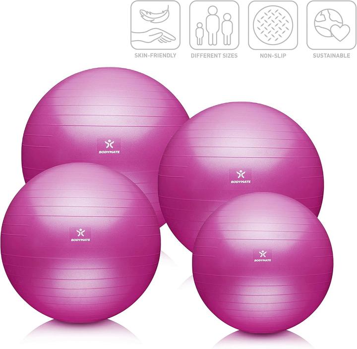 Actual product image Bodymate Gymnastikball mit Pumpe (55 cm)