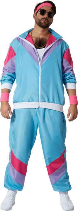 Produktbild tectake Herrenkostüm Retro 80er 90er Jahre Jogginganzug Set (S)