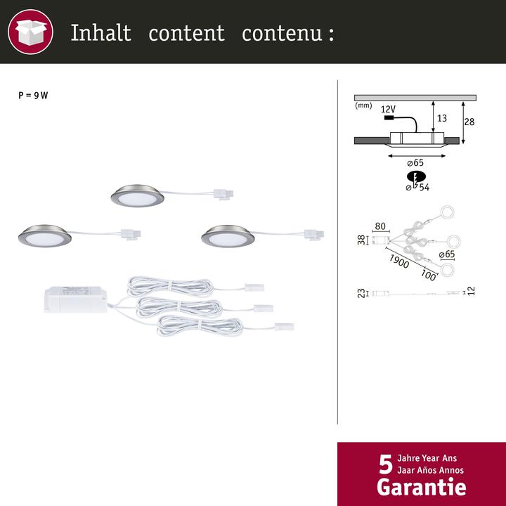 Produktbild Paulmann Möbeleinbauleuchte (225 lm)
