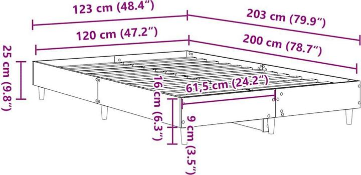 Image du produit vidaXL Bettgestell (120 x 200 cm)