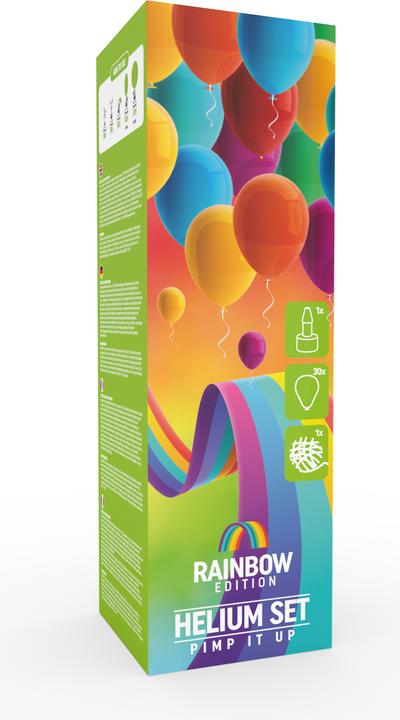Pimp It Up Helium set Rainbow Edition (2.2 litres / 30 balloons)