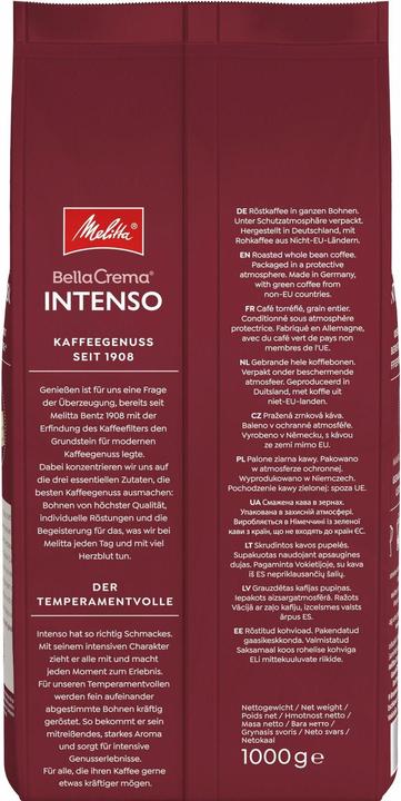 Produktbild Melitta Kaffeebohnen Ganze Kaffeebohnen 1 Stück (1000 g, Dunkle Röstung)