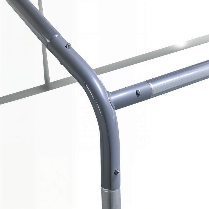 Image du produit PawHut Hühnerstall Stahl, Kunststoff Silber+Grau