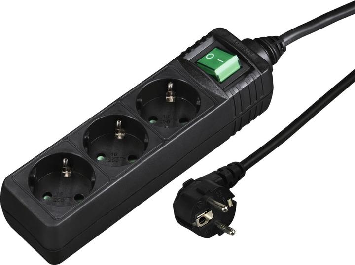 Actual product image Hama socket strip (3x, CEE 7/3, 1.40 m)