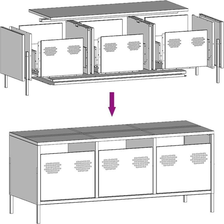Actual product image vidaXL TV-Schrank (101.50 x 39 x 43.50 cm)