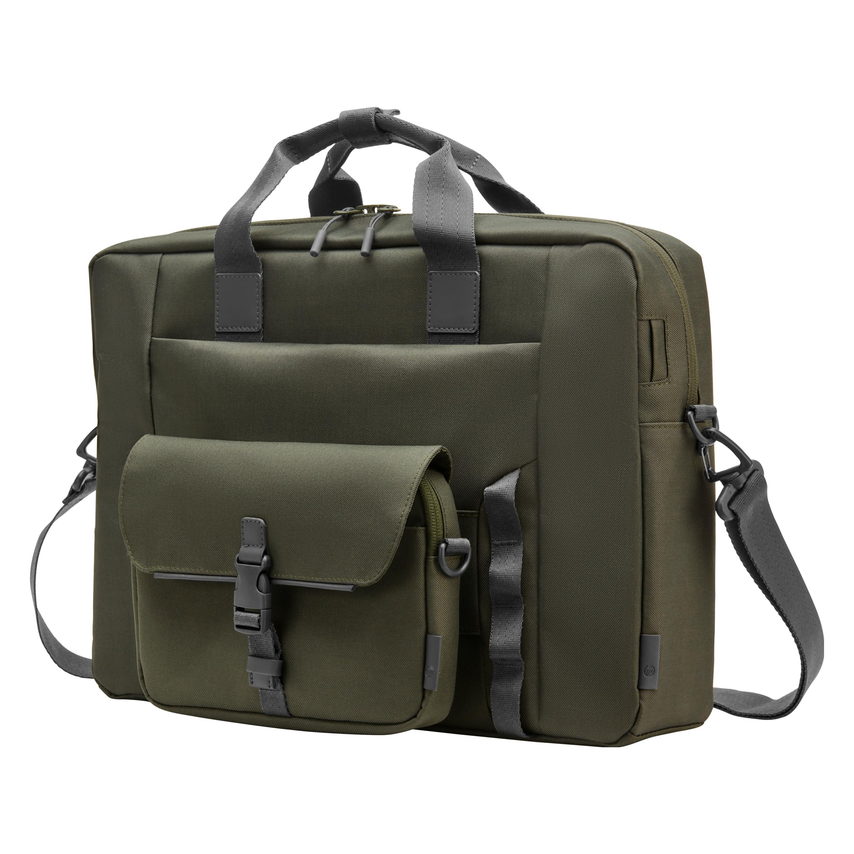 HP 15.6-inch Modular Laptop Bag (15.60", Hewlett-Packard), Notebooktasche, Grün, Mehrfarbig, Grau
