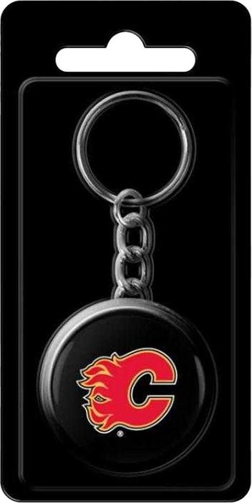 Actual product image Inglasco Calgary Flames Plastic Keyring